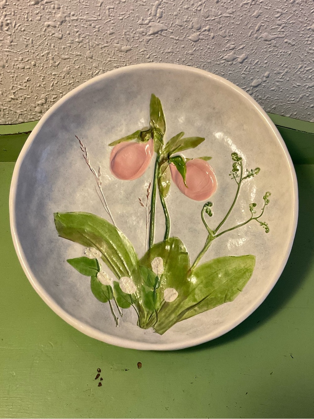 SALT MARSH POTTERY Wall Hanging Bowl - Floral 94